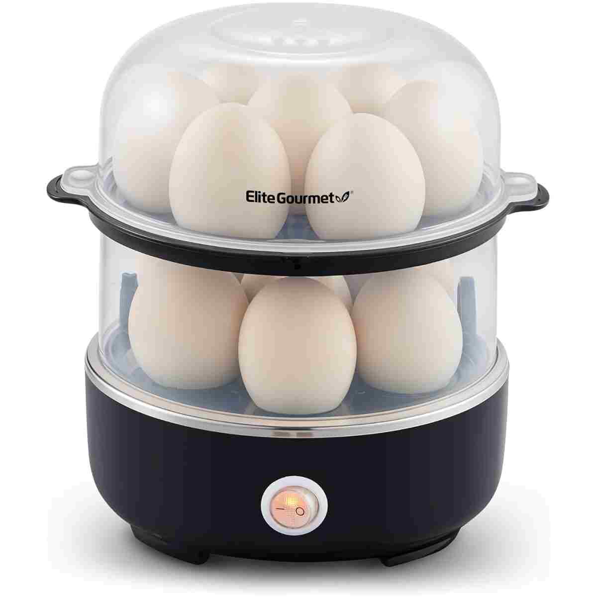 Elite Gourmet EGC115M Easy Egg Cooker Electric 7-Egg Capacity, Soft, Medium, Hard-Boiled Egg Cooker with Auto Shut-Off, Measuring Cup Included, BPA Free, Retro Mint