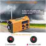Emergency Radio with NOAA Weather Alert, Portable Solar Hand Crank AM/FM Radio for Survival,Rechargeable Battery Powered Radio,USB Charger,Flashlight,Reading Lamp,for Home Outdoor