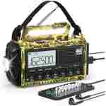Emergency Radio with NOAA Weather Alert, Portable Solar Hand Crank AM/FM Radio for Survival,Rechargeable Battery Powered Radio,USB Charger,Flashlight,Reading Lamp,for Home Outdoor