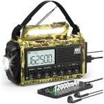 Emergency Radio with NOAA Weather Alert, Portable Solar Hand Crank AM/FM Radio for Survival,Rechargeable Battery Powered Radio,USB Charger,Flashlight,Reading Lamp,for Home Outdoor