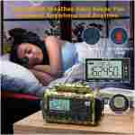 Emergency Radio with NOAA Weather Alert, Portable Solar Hand Crank AM/FM Radio for Survival,Rechargeable Battery Powered Radio,USB Charger,Flashlight,Reading Lamp,for Home Outdoor