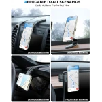 eSamcore for MagSafe Car Mount Detachable, Bendable Aluminum Arm Magnetic Phone Holder for Car【20 Strong Magnets】 Cell Phone Mount for Car Dash Fit iPhone 16 15 14 13 Pro Max...
