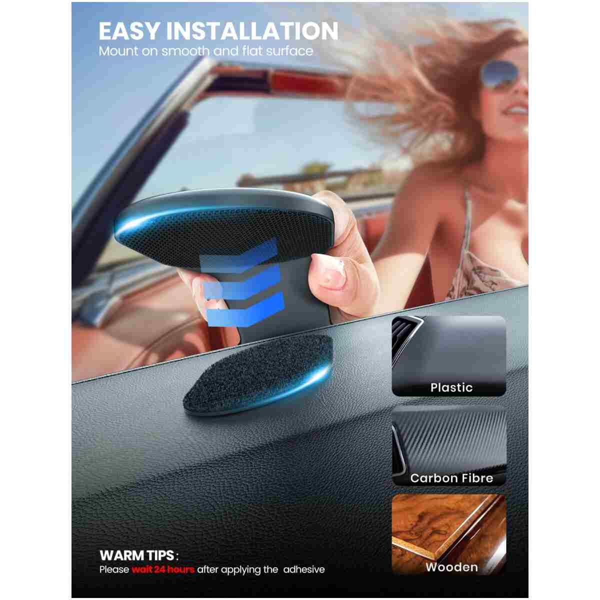 eSamcore for MagSafe Car Mount Detachable, Bendable Aluminum Arm Magnetic Phone Holder for Car【20 Strong Magnets】 Cell Phone Mount for Car Dash Fit iPhone 16 15 14 13 Pro Max...