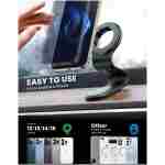 eSamcore for MagSafe Car Mount Detachable, Bendable Aluminum Arm Magnetic Phone Holder for Car【20 Strong Magnets】 Cell Phone Mount for Car Dash Fit iPhone 16 15 14 13 Pro Max...