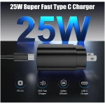 Essri 25W Super Fast Charger Block for Galaxy S24 Ultra/S24/S24+/S23 Ultra/S23/S22 Ultra/S22/S21 Ultra/S20 Ultra/Note 20,4Pack USB Type C Wall Charger with (6Ftx2 10Ftx2) USB C...