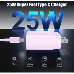 Essri 25W Super Fast Charger Block for Galaxy S24 Ultra/S24/S24+/S23 Ultra/S23/S22 Ultra/S22/S21 Ultra/S20 Ultra/Note 20,4Pack USB Type C Wall Charger with (6Ftx2 10Ftx2) USB C...