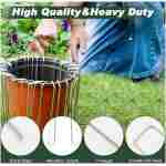 FEED GARDEN 6 Inch 50 Pack Hot-dip Galvanized Landscape Staples Plant Cover Stakes 11 Gauge Tent Stakes Garden Stakes Landscaping Fabric SOD Pins Yard Stakes for Decoration Weed...