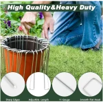 FEED GARDEN 6 Inch 50 Pack Hot-dip Galvanized Landscape Staples Plant Cover Stakes 11 Gauge Tent Stakes Garden Stakes Landscaping Fabric SOD Pins Yard Stakes for Decoration Weed...