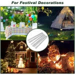 FEED GARDEN 6 Inch 50 Pack Hot-dip Galvanized Landscape Staples Plant Cover Stakes 11 Gauge Tent Stakes Garden Stakes Landscaping Fabric SOD Pins Yard Stakes for Decoration Weed...