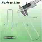 FEED GARDEN 6 Inch 50 Pack Hot-dip Galvanized Landscape Staples Plant Cover Stakes 11 Gauge Tent Stakes Garden Stakes Landscaping Fabric SOD Pins Yard Stakes for Decoration Weed...