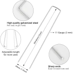 FEED GARDEN 6 Inch 50 Pack Hot-dip Galvanized Landscape Staples Plant Cover Stakes 11 Gauge Tent Stakes Garden Stakes Landscaping Fabric SOD Pins Yard Stakes for Decoration Weed...
