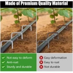 FEED GARDEN 6 Inch 50 Pack Hot-dip Galvanized Landscape Staples Plant Cover Stakes 11 Gauge Tent Stakes Garden Stakes Landscaping Fabric SOD Pins Yard Stakes for Decoration Weed...