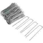 FEED GARDEN 6 Inch 50 Pack Hot-dip Galvanized Landscape Staples Plant Cover Stakes 11 Gauge Tent Stakes Garden Stakes Landscaping Fabric SOD Pins Yard Stakes for Decoration Weed...