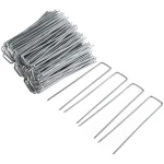 FEED GARDEN 6 Inch 50 Pack Hot-dip Galvanized Landscape Staples Plant Cover Stakes 11 Gauge Tent Stakes Garden Stakes Landscaping Fabric SOD Pins Yard Stakes for Decoration Weed...