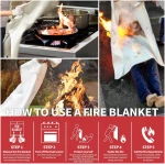 Fire Blanket for Home and Kitchen,40" x 40",4 Pack,Emergency Fire Blanket