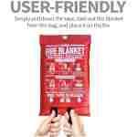 Fire Blanket for Home and Kitchen,40" x 40",4 Pack,Emergency Fire Blanket
