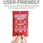 Fire Blanket for Home and Kitchen,40" x 40",4 Pack,Emergency Fire Blanket