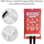 Fire Blanket for Home and Kitchen,40" x 40",4 Pack,Emergency Fire Blanket