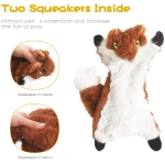 FIREOR Dog Squeak Toys, No Stuffing Plush Dogs Chew Toy for Small Medium Large Breed Chewer Squeaky Pet Supplies Tough Durable Puppy Teething Chewing Interactive to Keep Them...