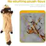FIREOR Dog Squeak Toys, No Stuffing Plush Dogs Chew Toy for Small Medium Large Breed Chewer Squeaky Pet Supplies Tough Durable Puppy Teething Chewing Interactive to Keep Them...