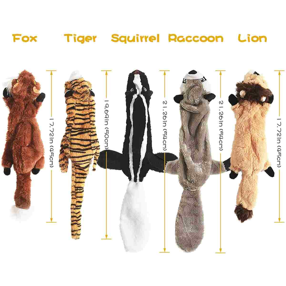 FIREOR Dog Squeak Toys, No Stuffing Plush Dogs Chew Toy for Small Medium Large Breed Chewer Squeaky Pet Supplies Tough Durable Puppy Teething Chewing Interactive to Keep Them...