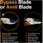 Fiskars Bypass Pruning Shears, 5/8-Inch Cut Capacity Garden Clippers, Gardening Scissors with Sharp, Rust Resistant Steel Blade