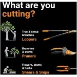 Fiskars Bypass Pruning Shears, 5/8-Inch Cut Capacity Garden Clippers, Gardening Scissors with Sharp, Rust Resistant Steel Blade