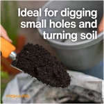 Fiskars Ergo Garden Trowel for Digging and Planting, Heavy Duty Gardening Hand Tool with Hanging Hole