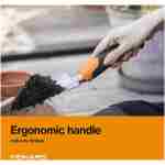 Fiskars Ergo Garden Trowel for Digging and Planting, Heavy Duty Gardening Hand Tool with Hanging Hole