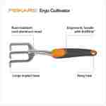 Fiskars Ergo Garden Trowel for Digging and Planting, Heavy Duty Gardening Hand Tool with Hanging Hole