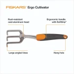 Fiskars Ergo Garden Trowel for Digging and Planting, Heavy Duty Gardening Hand Tool with Hanging Hole