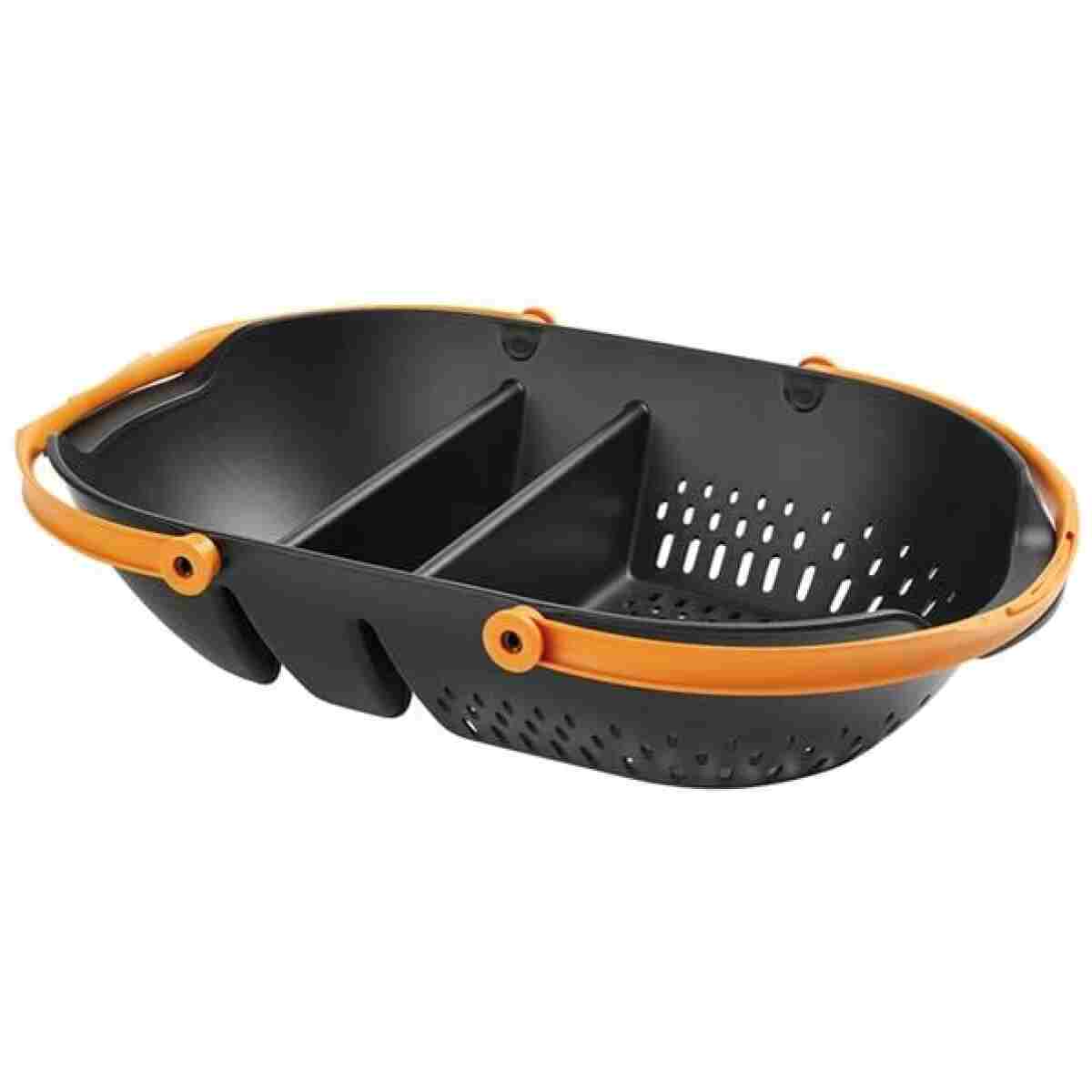 Fiskars Garden Harvest Basket - Container for Gardening and Harvesting with Tool Caddy - Harvesting Basket Doubles as a Collander for Vegetables and Fruits - Garden Accessories
