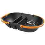 Fiskars Garden Harvest Basket - Container for Gardening and Harvesting with Tool Caddy - Harvesting Basket Doubles as a Collander for Vegetables and Fruits - Garden Accessories