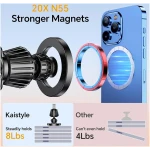 for Magsafe Car Mount【20 Strong Magnets】Magnetic Phone Holder for Car Phone Holder Mount Dash【360°】Cell Phone Holders for Your Car Accessories for Women Men iPhone 16 Pro Max 15...