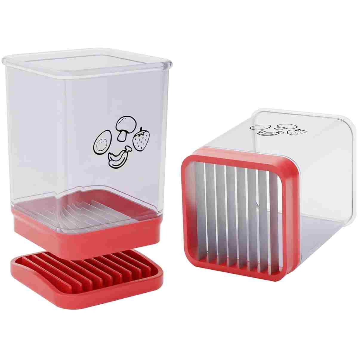 Fruit Slicer Cup, Speed Cutter for Strawberry Banana Grape Egg, Stainless Steel Vegetable Cutting Kitchen Gadget, Kitchen Portable Slicing Tool (1 pcs)