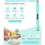 FUKKUDA Electric Candle Lighter with Safety Switch - USB Rechargeable Windproof & Flameless Plasma Arc Lighter for Easter Basket Stuffers (Rose Gold)