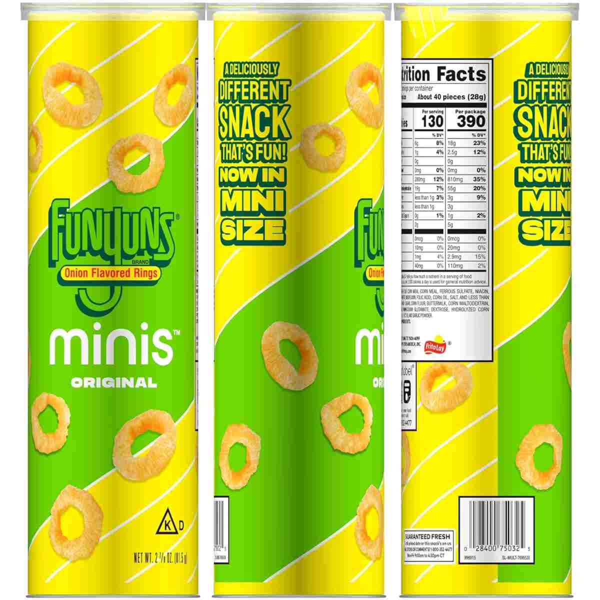 Funyuns Minis, Original, 2.875 oz Canister