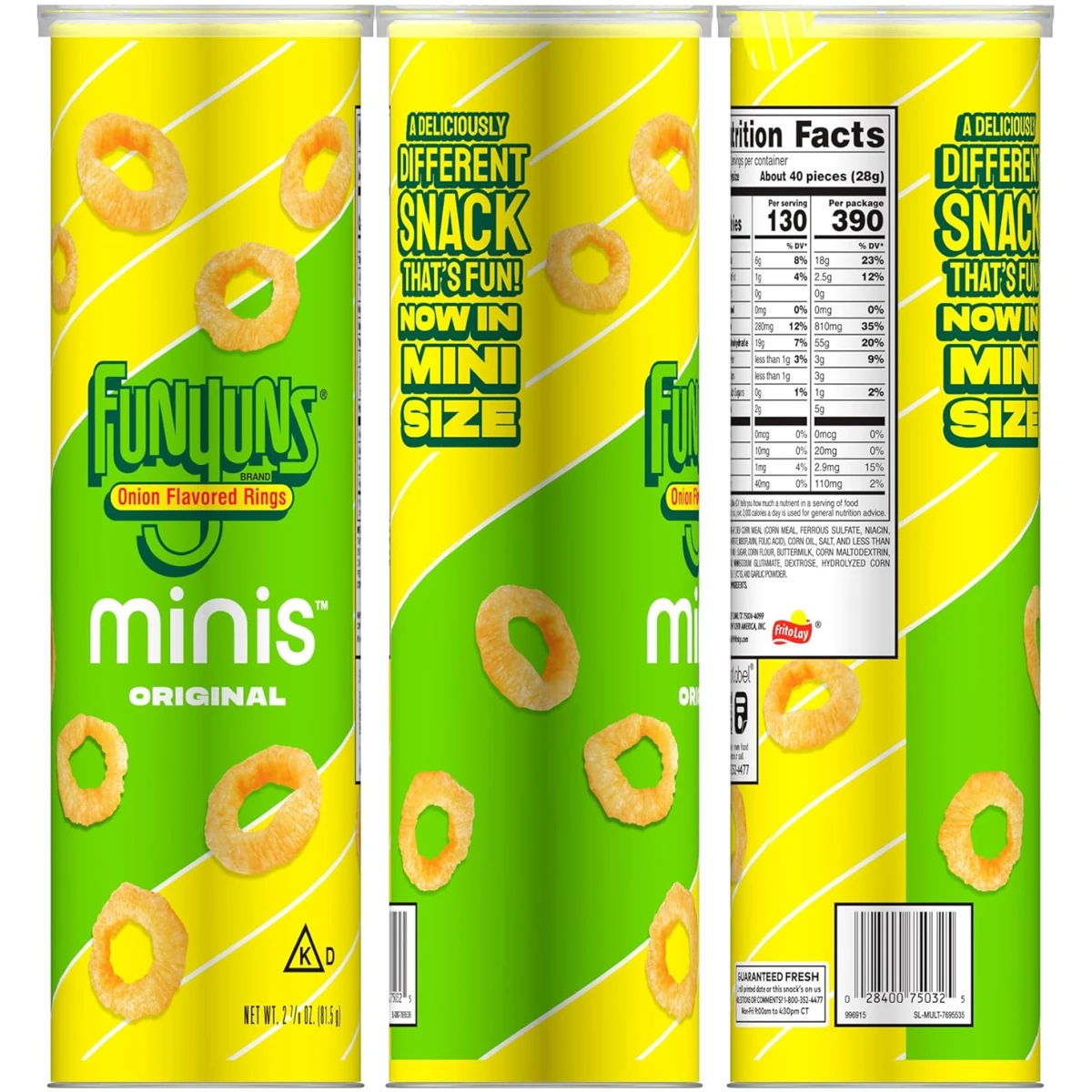 Funyuns Minis, Original, 2.875 oz Canister