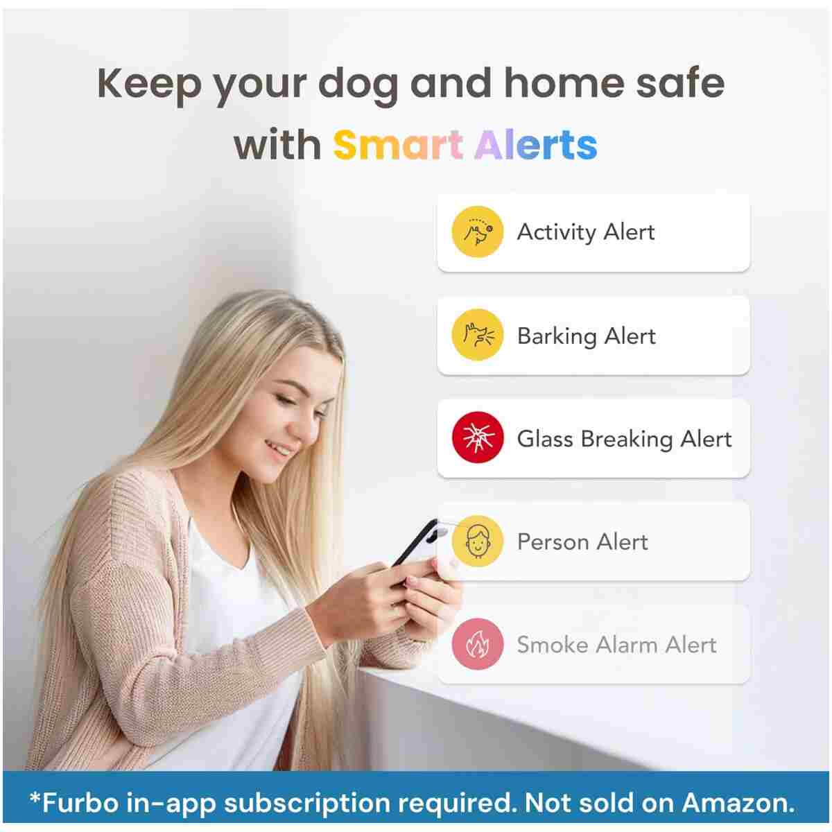 Furbo 360° Dog Camera + Nanny Bundle: Home Security & Pet Safety Alerts, Rotating Treat Dispenser with Speaker, Smart Home Indoor Cam w Phone App (Additional Subscription...