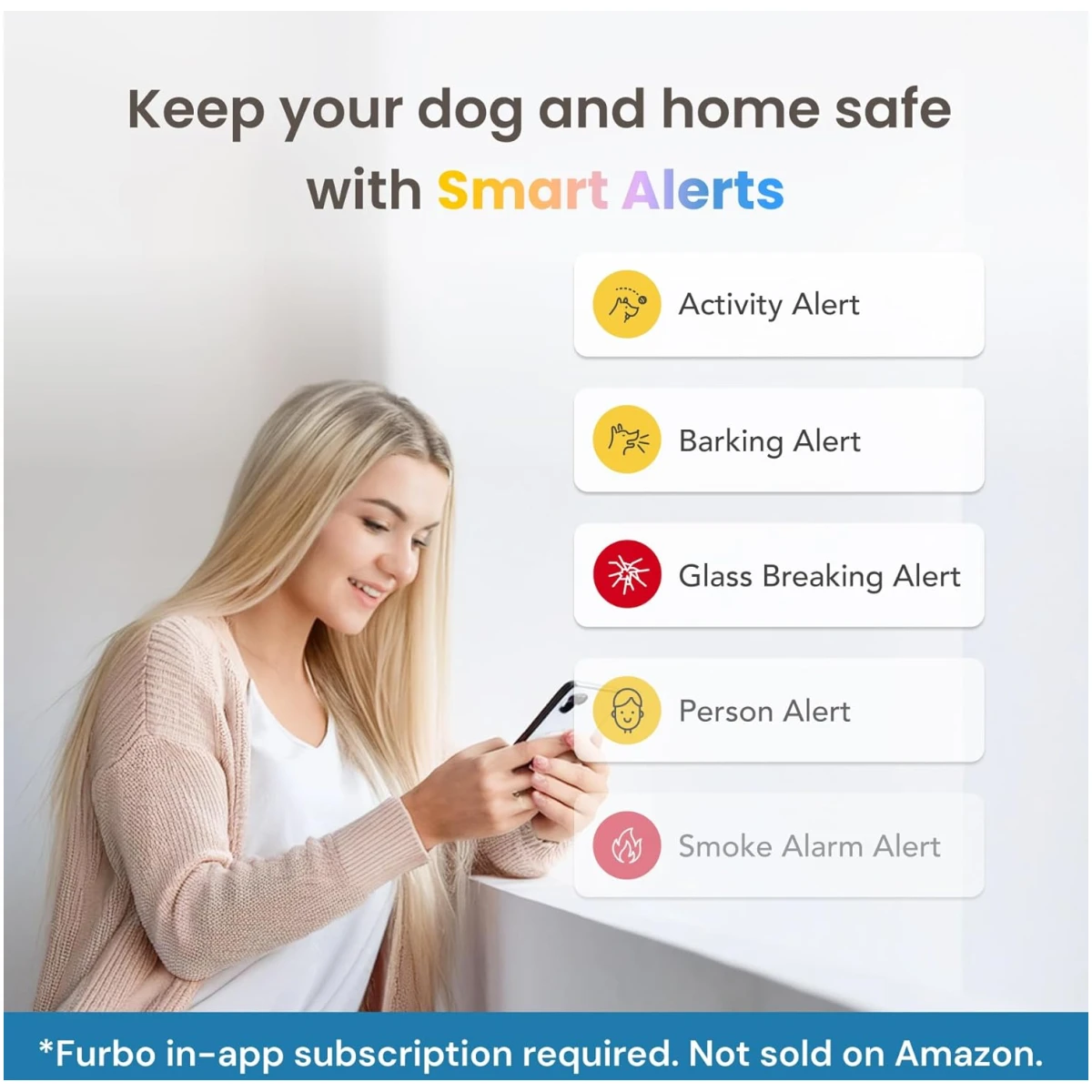 Furbo 360° Dog Camera + Nanny Bundle: Home Security & Pet Safety Alerts, Rotating Treat Dispenser with Speaker, Smart Home Indoor Cam w Phone App (Additional Subscription...