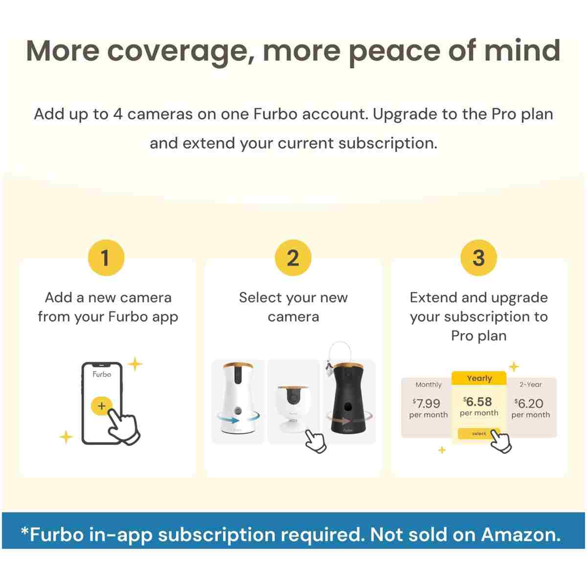 Furbo 360° Dog Camera + Nanny Bundle: Home Security & Pet Safety Alerts, Rotating Treat Dispenser with Speaker, Smart Home Indoor Cam w Phone App (Additional Subscription...