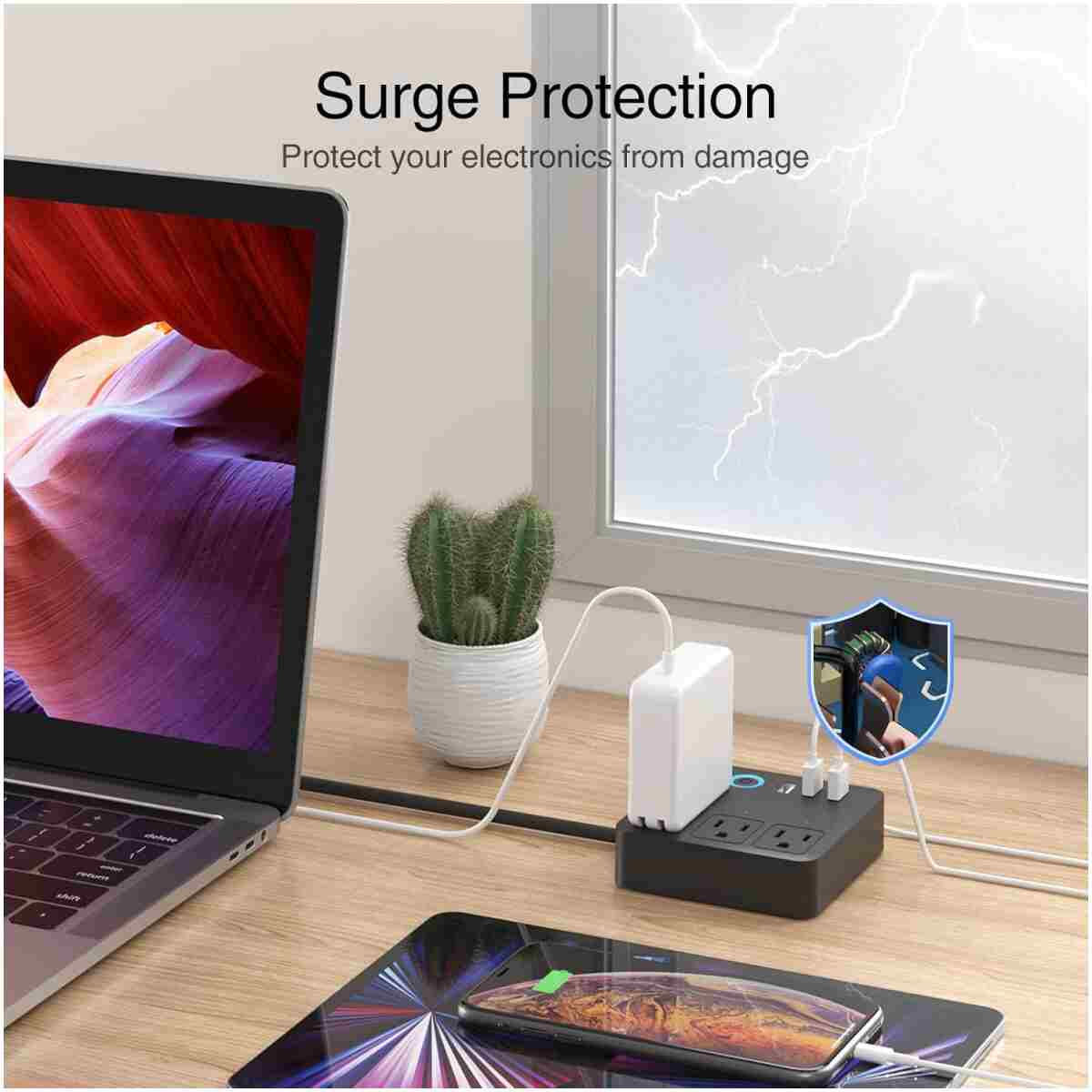 GHome Smart Plug Power Strip, WiFi Surge Protector Work with Alexa Google Home, Smart Outlets with 3 USB 3 Charging Port, Multi-Plug Extender for Home Office Cruise Ship Travel,...