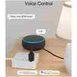 GHome Smart Plug Power Strip, WiFi Surge Protector Work with Alexa Google Home, Smart Outlets with 3 USB 3 Charging Port, Multi-Plug Extender for Home Office Cruise Ship Travel,...