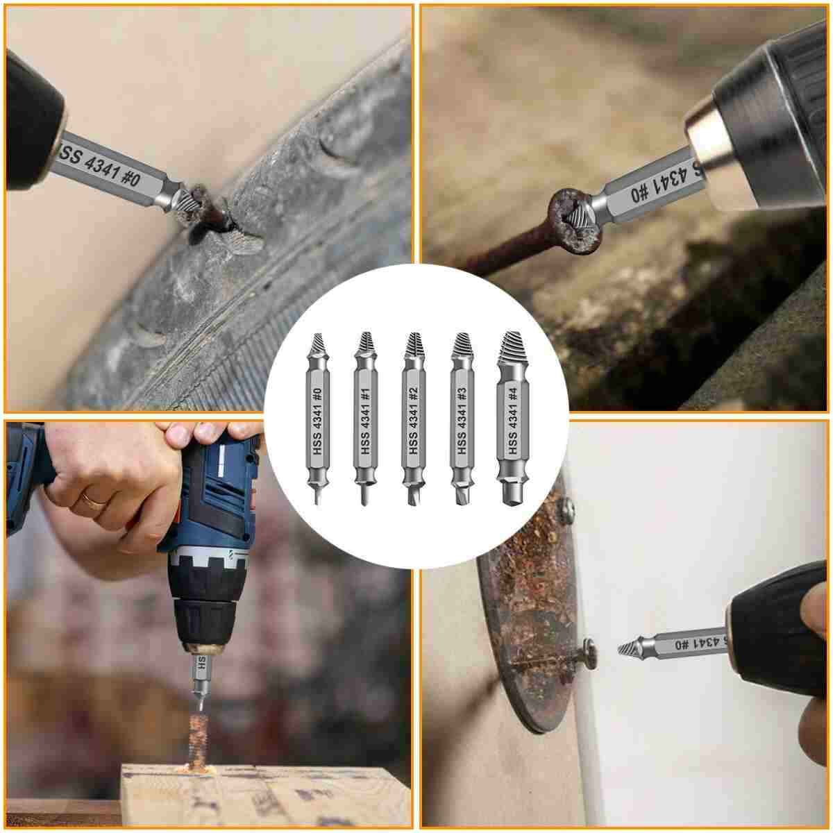 Gifts for Men,Damaged Screw Extractor Set-Father's Day Gifts from Wife Daughter Son,Mens Gifts,Husband,Stripped Screws Nuts & Bolts Drill Bit Tools for Easy Removal of Rusty...