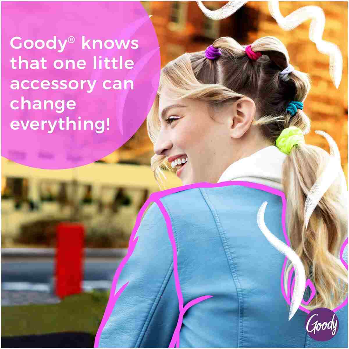Goody Ouchless Elastic Hair Ties - 15 Ct, Black, 4MM Rubber Bands for Hair, Pain-Free Hair Accessories for Women & Men, Made for Long-Lasting Braids, Ponytails & More, All Hair...