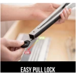 GORILLA GRIP Stainless Steel Heat Resistant Kitchen Tongs for Cooking, 9 + 12 Inch, Set of 2 BBQ Tong, Non Scratch Silicone Tip for Pan, Strong Grip, Grab Food, Toss Salad, Air...