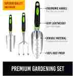 GROWIT Heavy Duty Gardening Tools - 22-Piece Gardening Gifts for Women, Mom, Men - Durable, Ergonomic Garden Tool Set