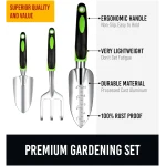 GROWIT Heavy Duty Gardening Tools - 22-Piece Gardening Gifts for Women, Mom, Men - Durable, Ergonomic Garden Tool Set