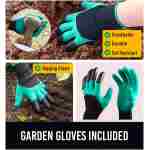 GROWIT Heavy Duty Gardening Tools - 22-Piece Gardening Gifts for Women, Mom, Men - Durable, Ergonomic Garden Tool Set
