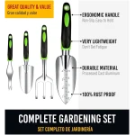 GROWIT Heavy Duty Gardening Tools - 22-Piece Gardening Gifts for Women, Mom, Men - Durable, Ergonomic Garden Tool Set